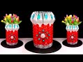 Ide Kreatif - Vas Bunga Dari Botol | Flower Vase With Plastic Bottle Craft Ideas | Best Out Of Waste