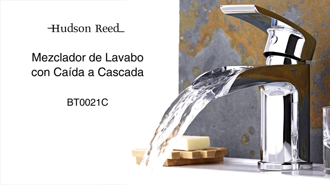 Mezclador de Lavabo con Caída a Cascada Caño Abierto BT0021C Hudson Reed 