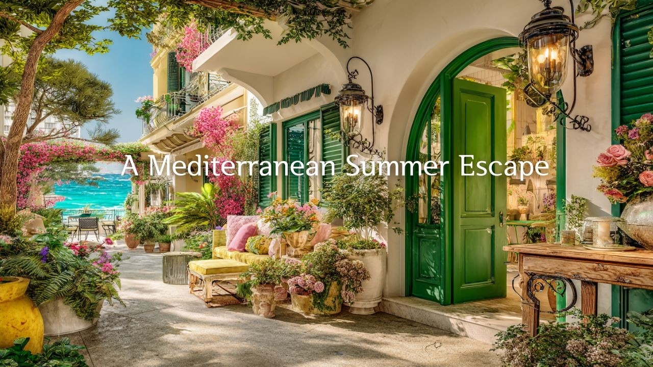 A Bright Mediterranean Day ☀️ Coastal Home Tour with Ocean Waves