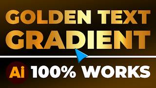 Golden Text Gradient in Adobe Illustrator (FAST & EASY) | 100% WORKS | NO Yapping, To The Point!