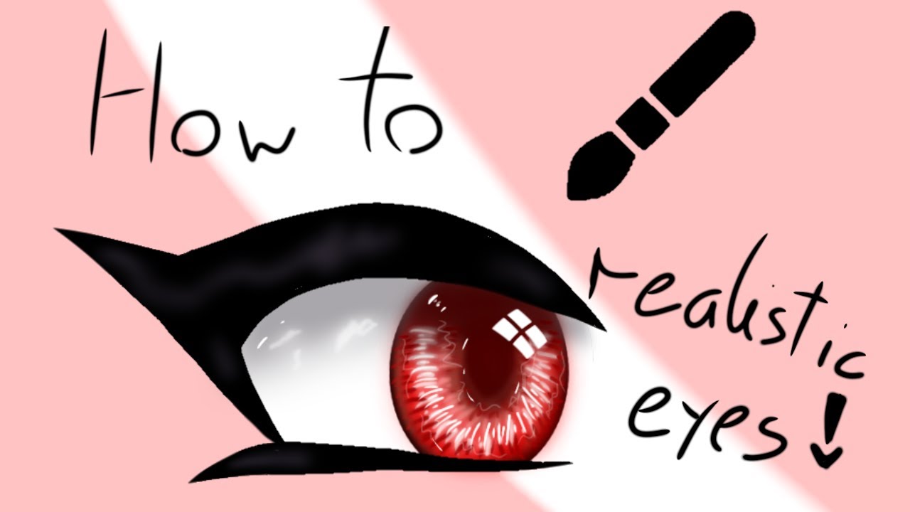 Draw realistic eyes tutorial / gacha / 1 min - YouTube