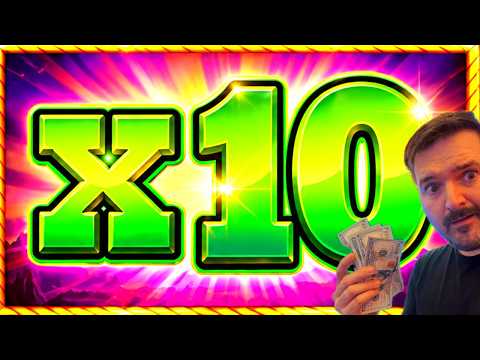 Massive 10X Buffalo Deluxe Slot Machine Win!