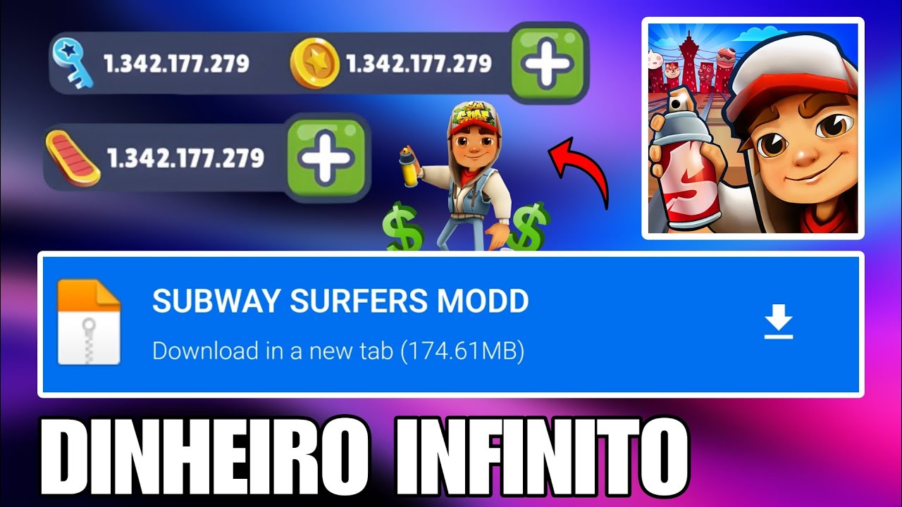 SUBWAY SURFERS MOD APK 2025 | Dinheiro Infinito, Chaves Infinitas e ...