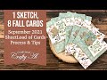 8 Easy Fall Cards | September 2021 SheetLoad of Cards | Process &amp; Tips