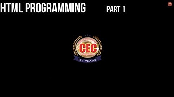 HTML PROGRAMMING PART 1 : html, body, title, heading, paragraph, bold, italic, underline tags