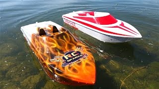 RC ADVENTURES - NEW CAPTAiNS! Thrasher Jet Boats on 5S Lipo - LET THEM TRY!