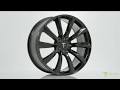 20” TST Flow Forged Wheel for the Tesla Model 3, Model S &amp; Model X in Gloss Black