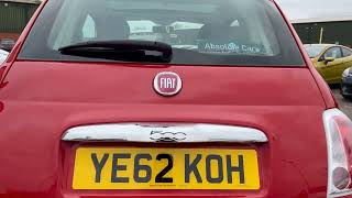 Athlete Statistics Fiat 500 1.2 Lounge Euro 4 3dr YE62KOH Petrol Manual Red 2 owners FOR SALE
