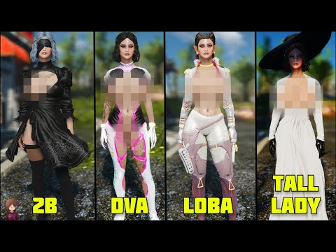 NSFW outfits of VIDEO GAME CHARACTERS in Fallout 4... (Overwatch, NieR, Apex Legends, Resident Evil)