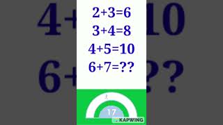 Test Your Brain | Math Puzzle | Riddles | #logicalvideos #shorts #trending #knowledgeispower screenshot 2