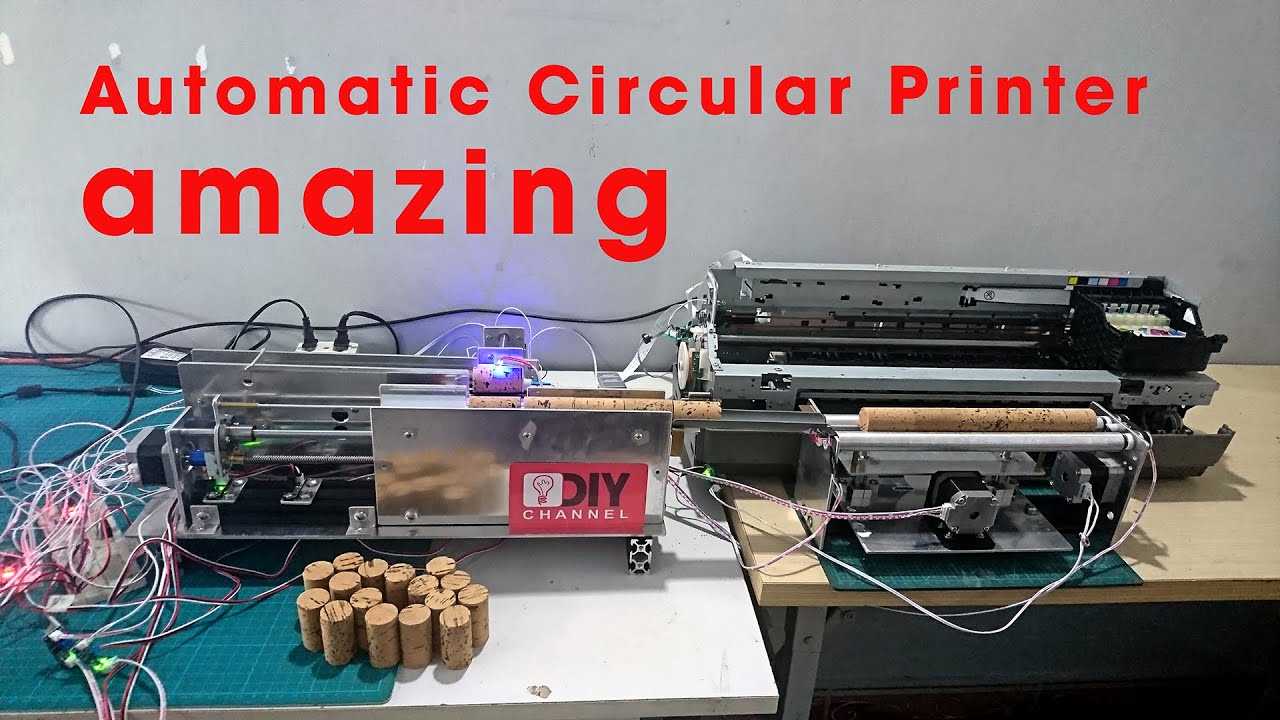 Automatic Circular Printer (cork printing demo) YouTube