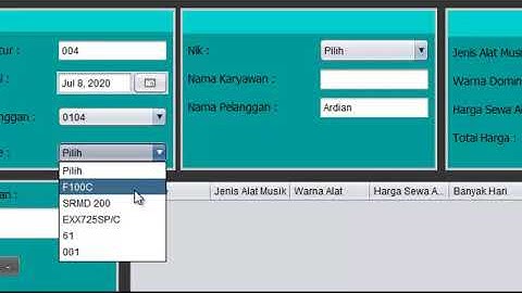 Pemograman Visual (Perancangan sistem informasi penyewaan alat musik menggunakan Java Netbeans)