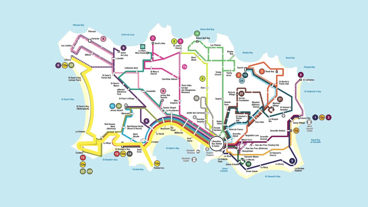 bus routes jersey channel islands
