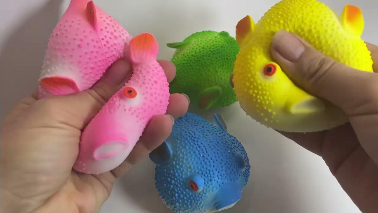 Squishy pufferfish stress ball fidget YouTube
