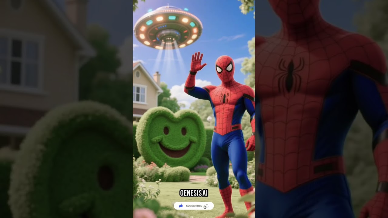 Alien kidnaps child/Spiderman, Venom, and Captain America