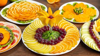 Beautiful Fruit Cutting For The Festive Table 5 Fruit Plates For New Year 2021 Cooking At Home