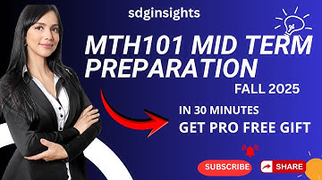 MTH101 Midterm Exams Preparation Fall 2025 | Lectures 1 to 22 | Important Short Notes |  free gift