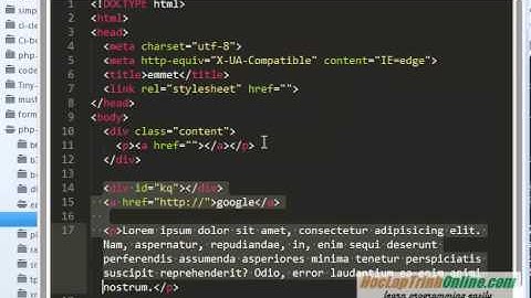gõ html css cực nhanh với emmet plugin