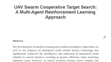 UAV Swarm Cooperative Target Search A Multi Agent Reinforcement Learning Approach