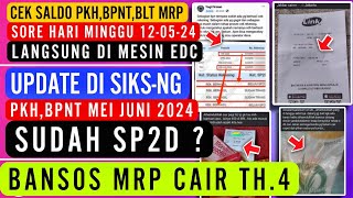 CEK SALDO PKH,BPNT,BLT MRP‼️SALDO 200RB-400RB MASUK APAKAH PERIODE MEI JUNI❓BANSOS MRP CAIR TAHAP 4