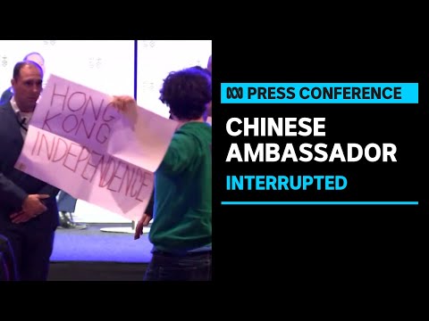 IN FULL: Protesters interrupt Chinese Ambassador&rsquo;s address on relations with Australia  | ABC News