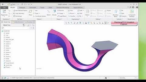 Creo Tutorial - Swept Blend
