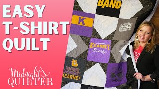 Easy T-Shirt Quilt Tutorial | Angela Walters the Midnight Quilter