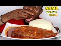 ASMR TILAPIA FISH WITH  FUFU AND TOMATOES PEPPER SOUP SPEED EATING CHALLENGE | AFRICAN FOOD