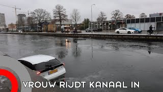 Vrouw Rijdt Auto Kanaal In, Asielzoeker Springt Er Achteraan