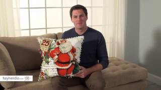 Thro by Marlo Lorenz Mickey Vintage Santa Throw Pillow - Product Review Video