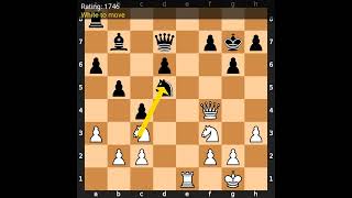 Chess Puzzle Rating 1746 — White to move! #Shorts