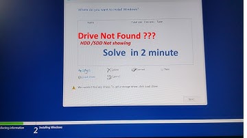 How TO Fix Hard Drive Not Showing While During Windows 10 /11 Installation [solved]