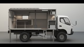 Съемный жилой модуль для грузовика Mitsubishi Fuso Canter