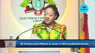 FULL VIDEO: EC declares John Mahama as winner of 2024 presidential election screenshot 5