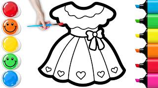How To Draw a Colorful Soft Dress | Easy Step By Step Tutorial screenshot 3
