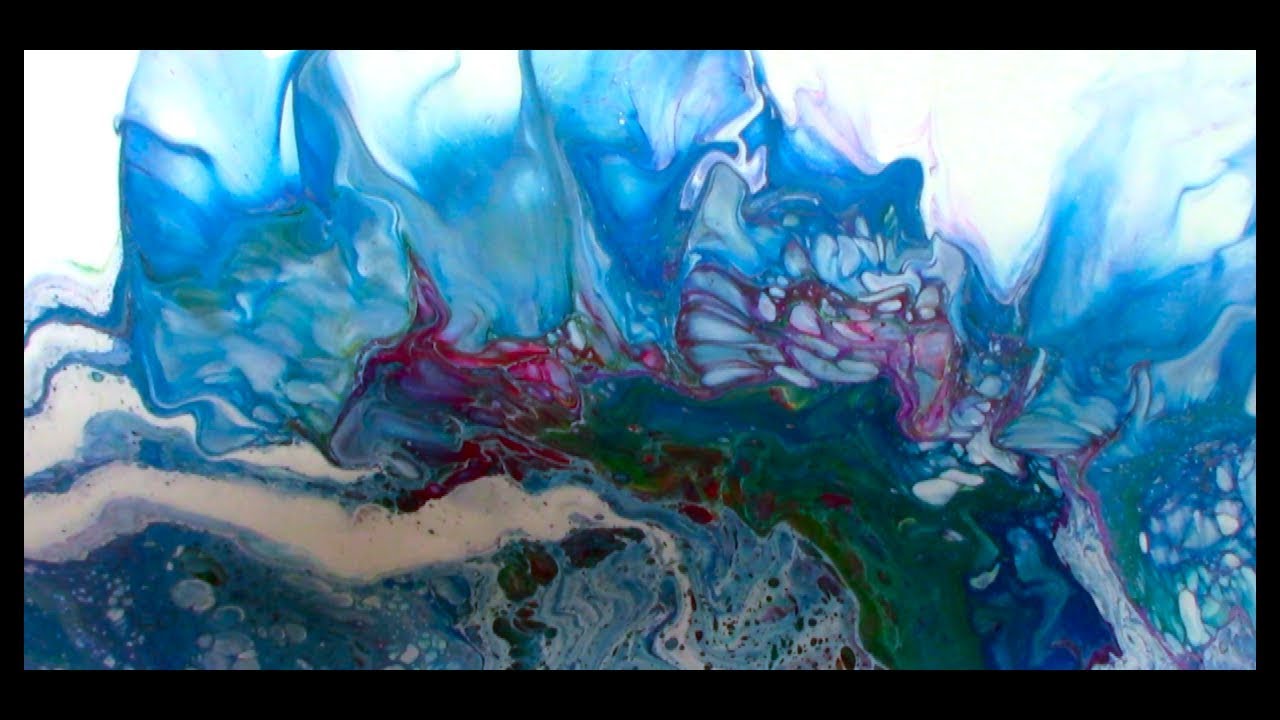 Fluid Art/Acrylic Pour Video using the Dustpan Technique. The Perfect