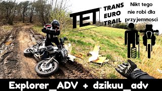 TET Polska południowy - jeden dzień zabawy i noga w gipsie!  KTM 1290SAR + BMW R1200GS