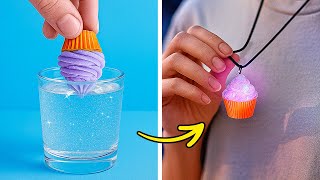 Parildayan Kolye Yapimi Epoksi Reçine Takı & El Sanatları Fikirleri