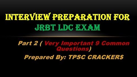Interview Preparation For JRBT Group C and Group D  || Part 2 ||
