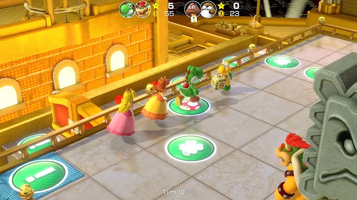 Super Mario Party Partner Party #1784 Tantalizing Tower Toys Yoshi & Bowser vs Goomba & Monty Mole