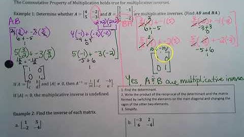 A2 4.5 Inverse Matrices & Solving Systems