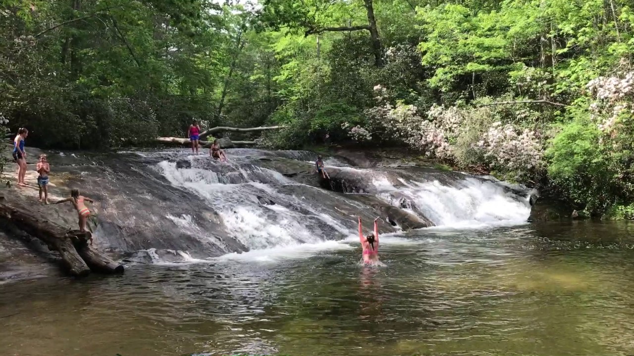 Sliding Rock Near Cashiers, North Carolina YouTube