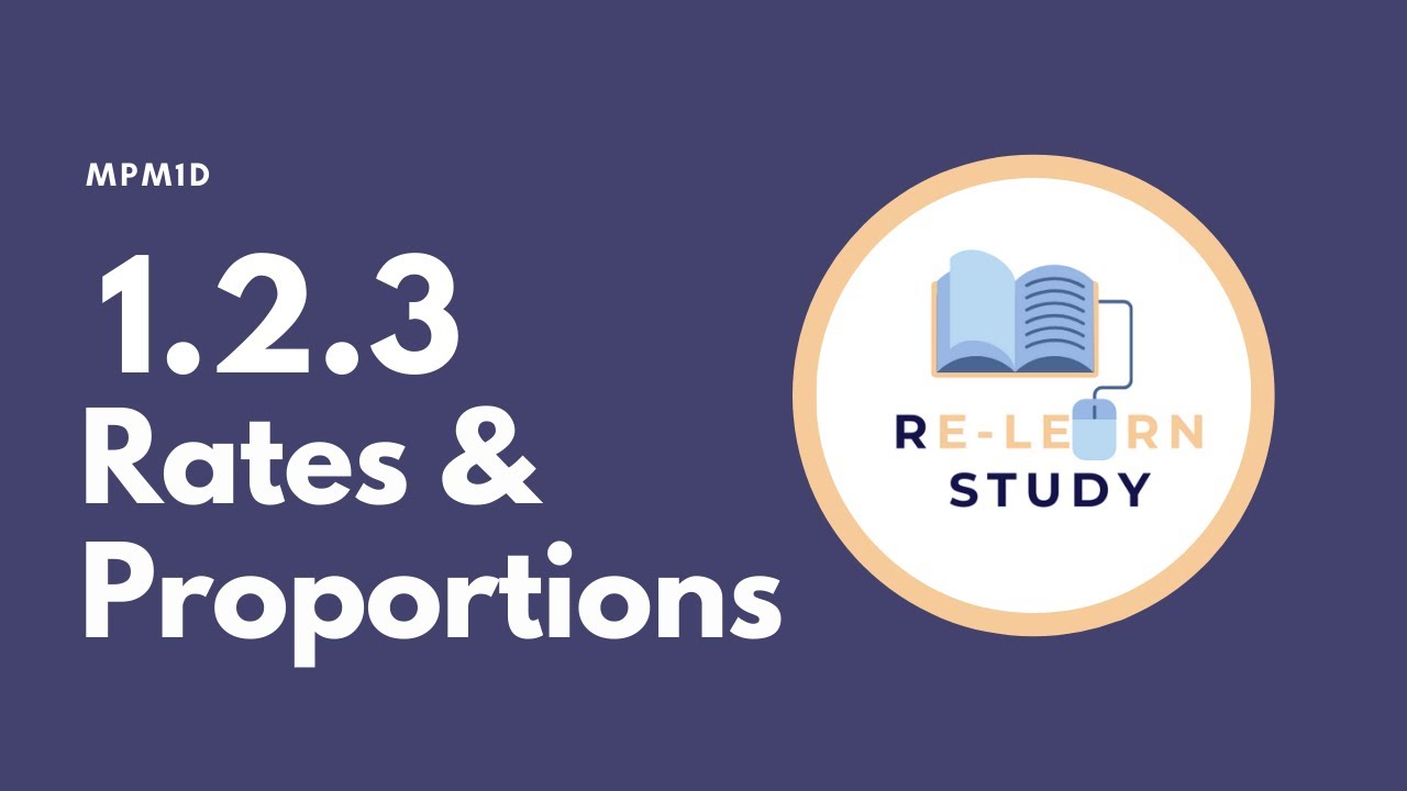 MPM1D - Lesson 1.2.3 Rates & Proportions - YouTube