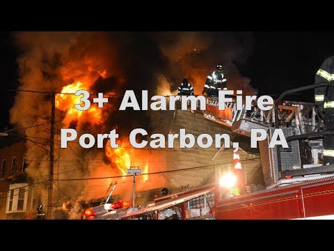 Fire rips through Port Carbon, PA rowhomes - 02/02/2019