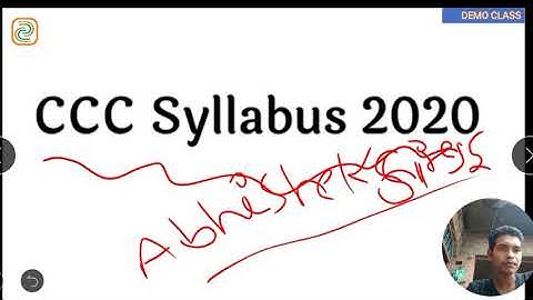 CCC(Course on computer Concepts)Syllabus Discussion Demo class