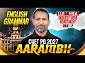 CUET PG LLB/MBA English Grammar 2027 | CUET PG English Grammar Subject Verb Agreement #2