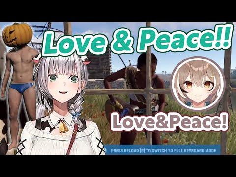 Noel trying her best to appeal for "Love & Peace” to Mumei【RUST/Hololive Clip/EngSub】