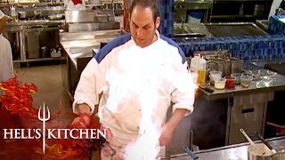 'You Can't Win So You Try To Set The Place On Fire?' | Hell's Kitchen
