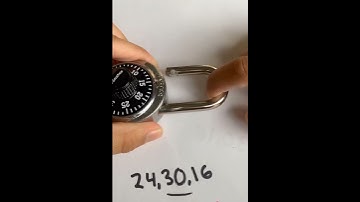 How to open a master lock