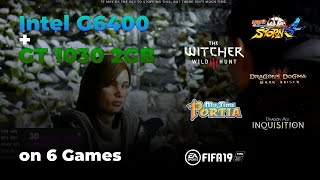Intel Pentium G6400 with GT 1030 in 6 Games